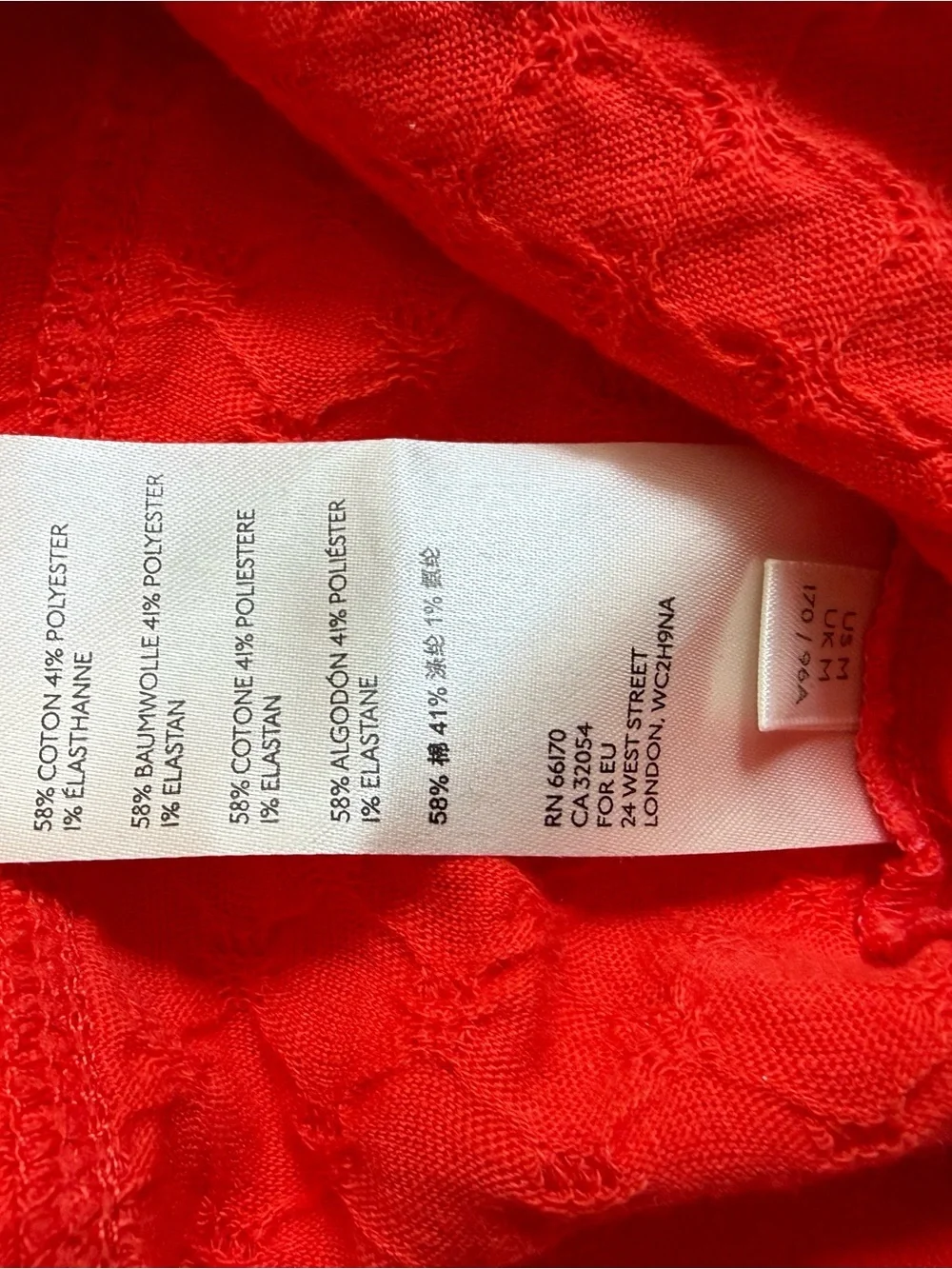 Free People Ladybug Long Sleeve Crop Top Red Textured Ruched Boho Size M NWOT